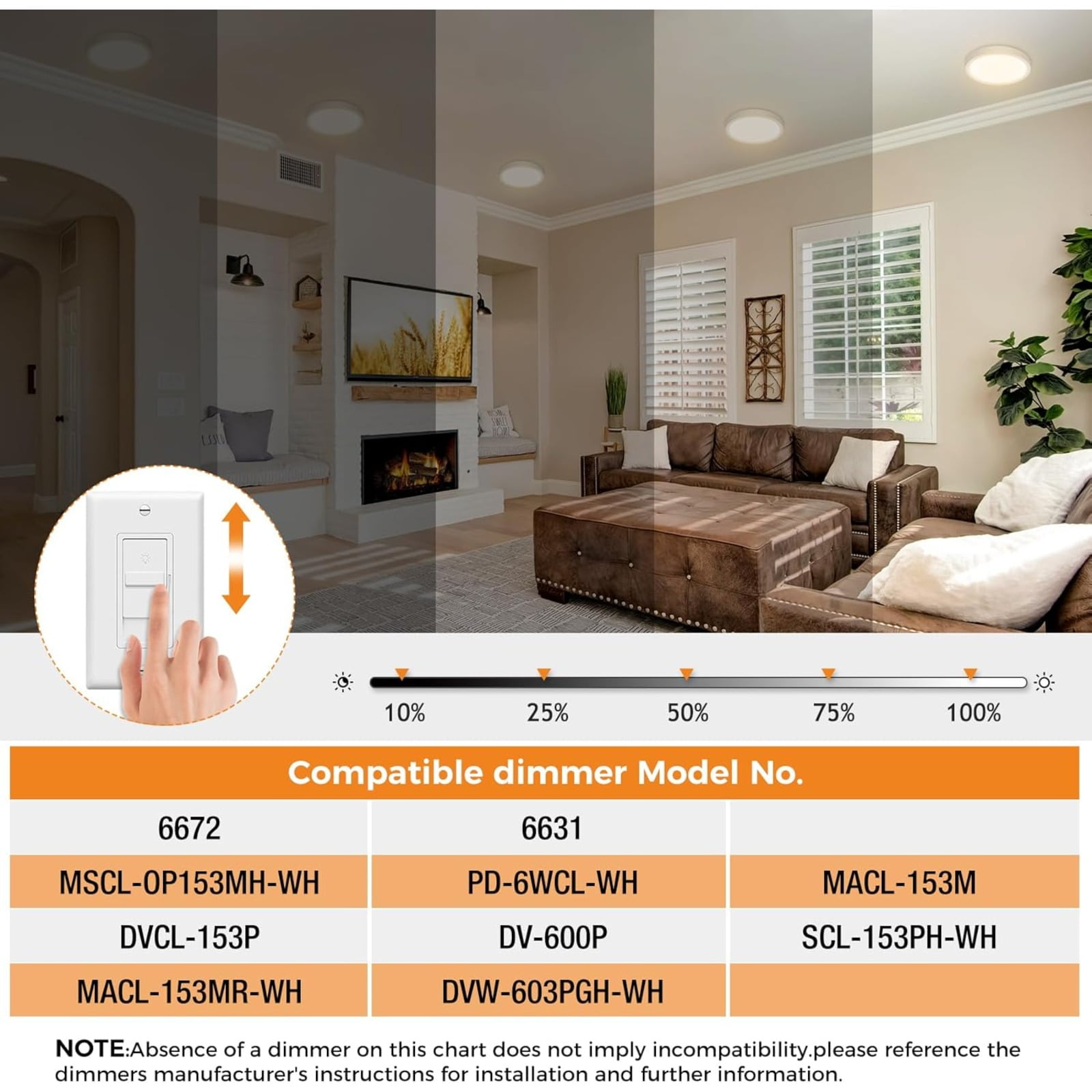6.5 Inch LED Flush Mount Ceiling Light, Dimmable & 100W Equivalent Super Slim LED Ceiling Light, 3000K-6500K Selectable, 12W 1500Lm Round Light Fixture for Bedroom, Bathroom, Closet, Hallway