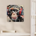 thumbnail image 4 of 10 Inch Wall Clock Battery Operated Square Clock for Office, Kitchen, Outdoor, Living Room,Gorilla Animals Pretty, 4 of 4