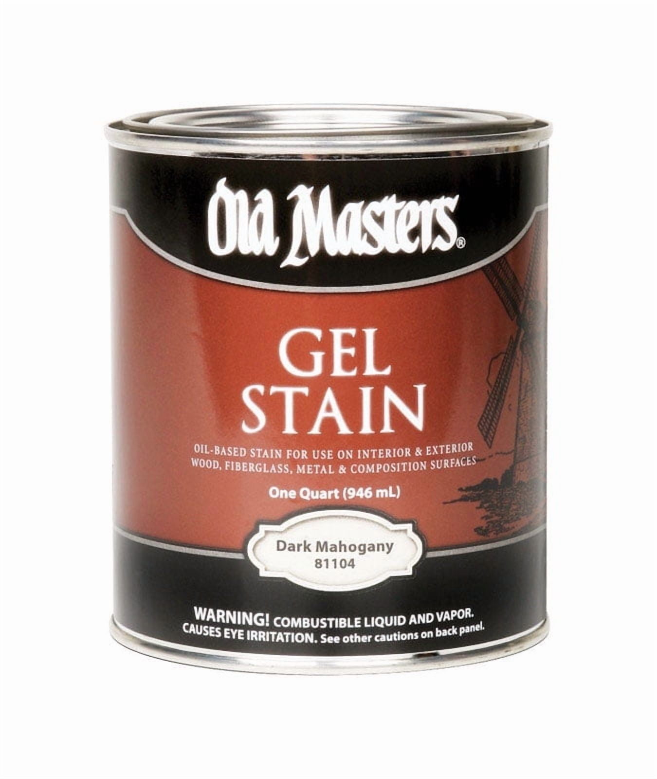 qt Old Masters 81104 Dark Mahogany Gel Stain Oil-Based Stain