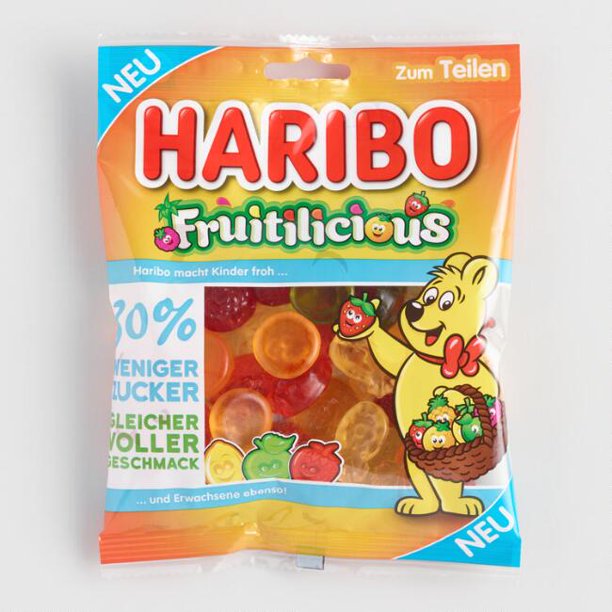 Haribo Fruitilicious Gummies 5.64 oz. (Pack of 4)