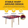 thumbnail image 4 of Abstract Red Table Cloths for 4 Foot Rectangle Tables, Painting Buildings Geometric Color Block Patio Waterproof Elastic Fitted Tablecloths, Washable Rectangular Table Cover for Camping, 4 of 8