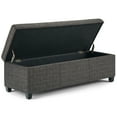 thumbnail image 5 of WyndenHall  Franklin 48-in. Wide Contemporary Rectangular Storage Ottoman Dark Grey Fabric,Foam Fabric, 5 of 5