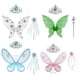 thumbnail image 4 of Ala de hada para niñas, ala de hada y mariposa con corona de princesa, varita mágica, disfraz para disfraces de hadas, recuerdo de fiesta de princesa, 4 of 7