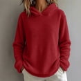 thumbnail image 6 of fatyb Sherpa Pullover Womens Fuzzy Fleece Hoodies Casual Long Sleeve Double Fleece Hooded Sweatshirt, 6 of 7