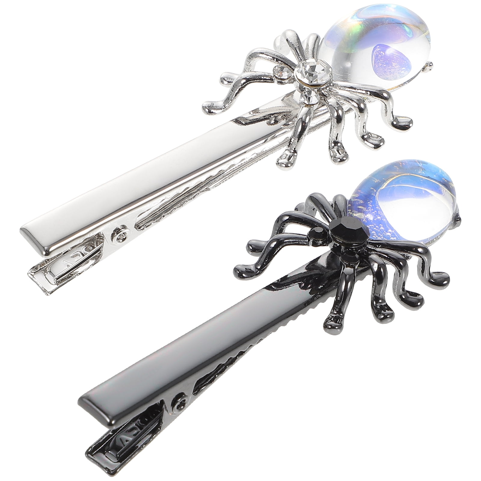 2pcs Spider Hair Clips Duckbill Clip Halloween Barrette Gothic Hair Accessories