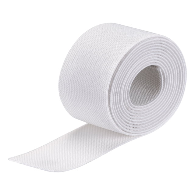 Sarga Elástico Banda Doble-Cara 2 Plano 2 Yardas 1 Rollo Plano Elástico Cinta Cordón Blanco para Costura, Cinturilla