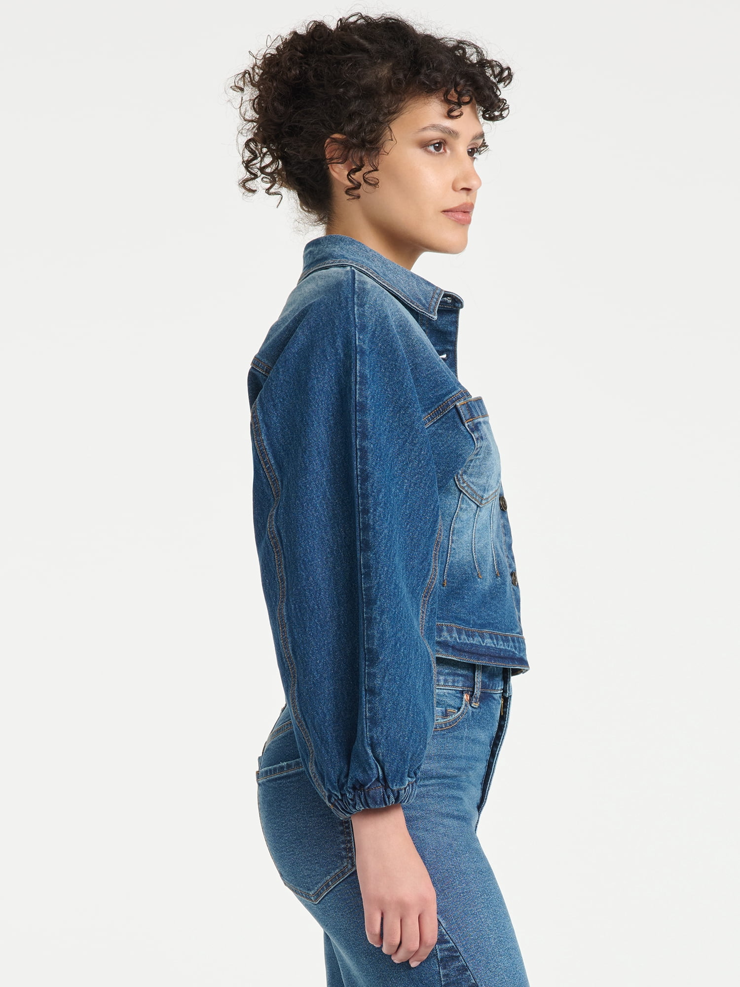 Sofia Vergara Women's Darted Denim Waist Jacket, Sizes XS-XXL