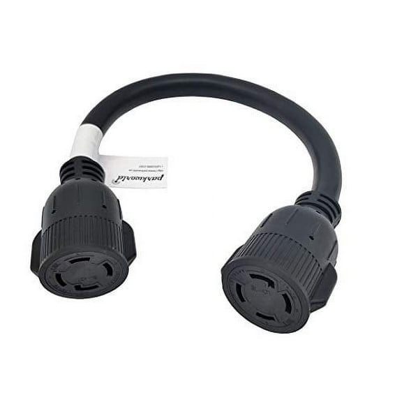 Parkworld 68345 Generator NEMA L14-30R to L14-30R, 4 Prong 30 AMP Female to Female Adapter Cord 18 inch