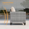 thumbnail image 3 of ACEGOSES Outdoor Patio Wicker Chairs Set of 2, Gray Rattan Seating with Thick Cushions for Lawn or Poolside, Beige, 3 of 6