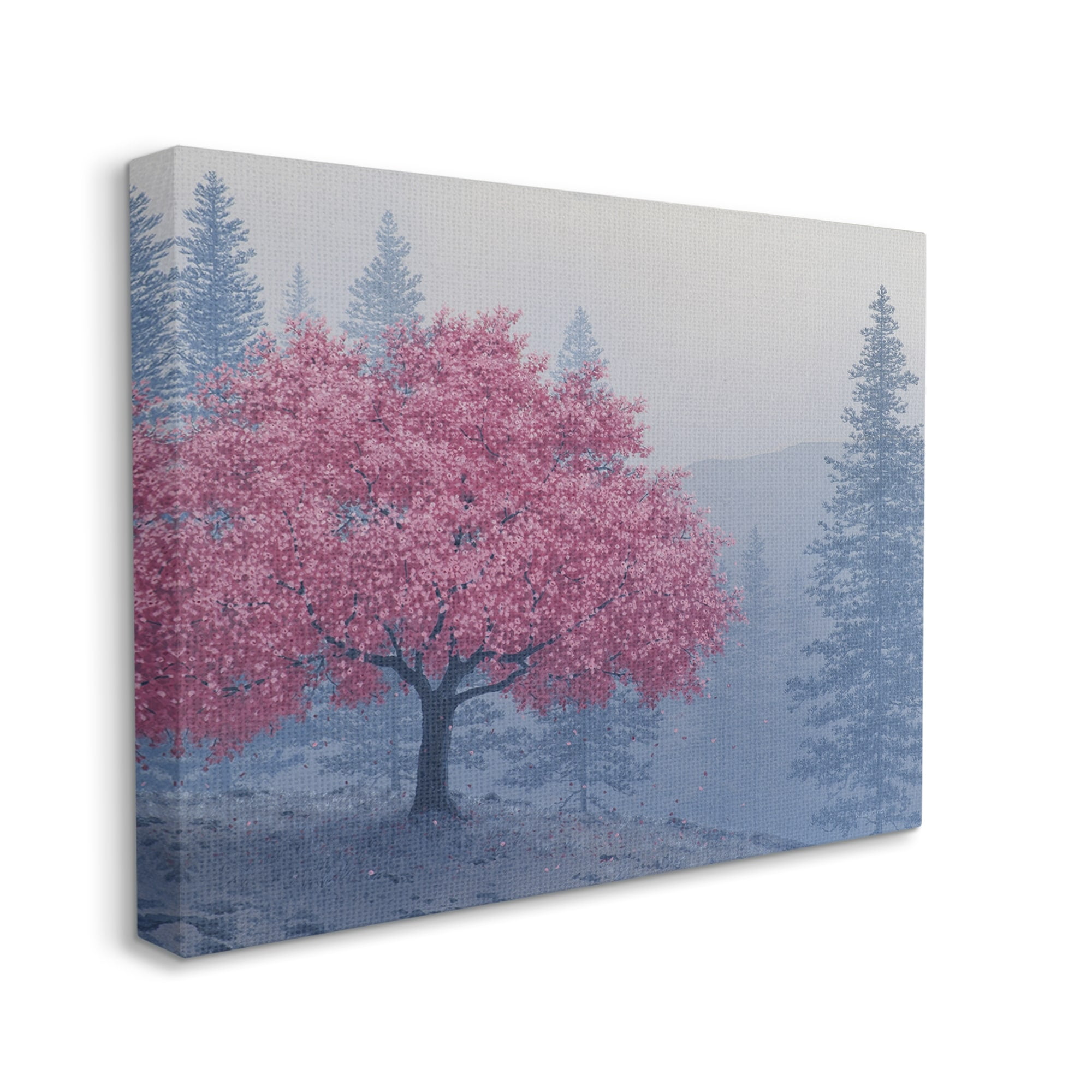 Stupell Pink Cherry Blossom Nature Landscape Landscape Photography Gallery Wrapped Canvas Print Wall Art
