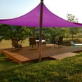 thumbnail image 3 of Yescom 23x22FT Rectangle Sun Shade Sail Canopy 97% UV Block Commercial Carpark Pool Camping Playground Outdoor Fuchsia, 3 of 10