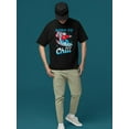 thumbnail image 2 of Born To Chill - Surfing Polar-Bear ICEE Graphic Men's T-shirt, 2 of 4