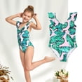 thumbnail image 3 of Kids Swimsuits Yellow Girls One Piece Swimsuit Kids Bathing Suits Girls for Teenage Girls 9-10 Years, 3 of 8