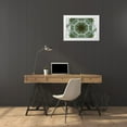 thumbnail image 3 of Nan 18x13 White Modern Wood Framed Museum Art Print Titled - Green Grey Kaleidoscope I, 3 of 4