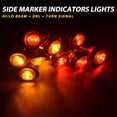 thumbnail image 4 of LINLIN 3/4" Round LED Front Rear Side Marker Indicators Light Waterproof Bullet Clearance Marker Light 12V for Car Truck, 4 of 7