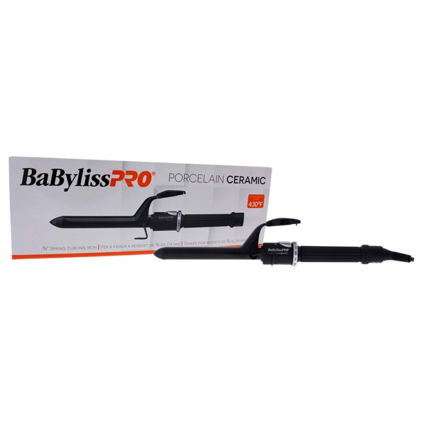 Curling Iron BabylissPro Spring, porcelana, cerámica, 0.75 pulgadas