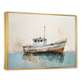 thumbnail image 2 of Designart "Simplified Beachside Angler'S Boat I" Coastal Boat Floater Framed Canvas Art Print, 2 of 5