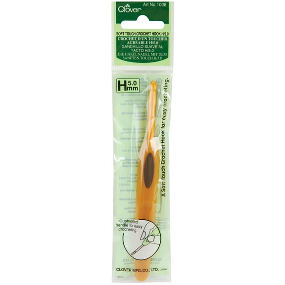 Clover Soft Touch Crochet Hook-Size H8/5mm