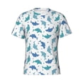 thumbnail image 4 of Vsdgher Party Shark Cute Print Men's Dry Fit Mesh Athletic Shirts Moisture Wicking Tennis T-Shirt Tops, 4 of 9