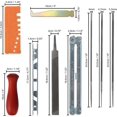 thumbnail image 2 of Chainsaw Chain Sharpening Kit - 1 Flat Chainsaw Sharpening File, 3 Round Blades, Wooden Handle, Depth Gauge, Quick Check Gauge, Groove Cleaner and Lam, 2 of 5