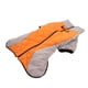 thumbnail image 2 of Chaleco reflectante de cuello alto para perro, chaqueta gruesa y cálida para clima frío, para otoño e invierno, gris y naranja, 2 of 8