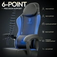 thumbnail image 6 of Dowinx Gaming Chair with Pocket Spring Cushion for Adults, Ergonomic Computer Chair with Footrest and Massage Lumbar Support for Office, Gaming, 300LBS, Blue, 6 of 9
