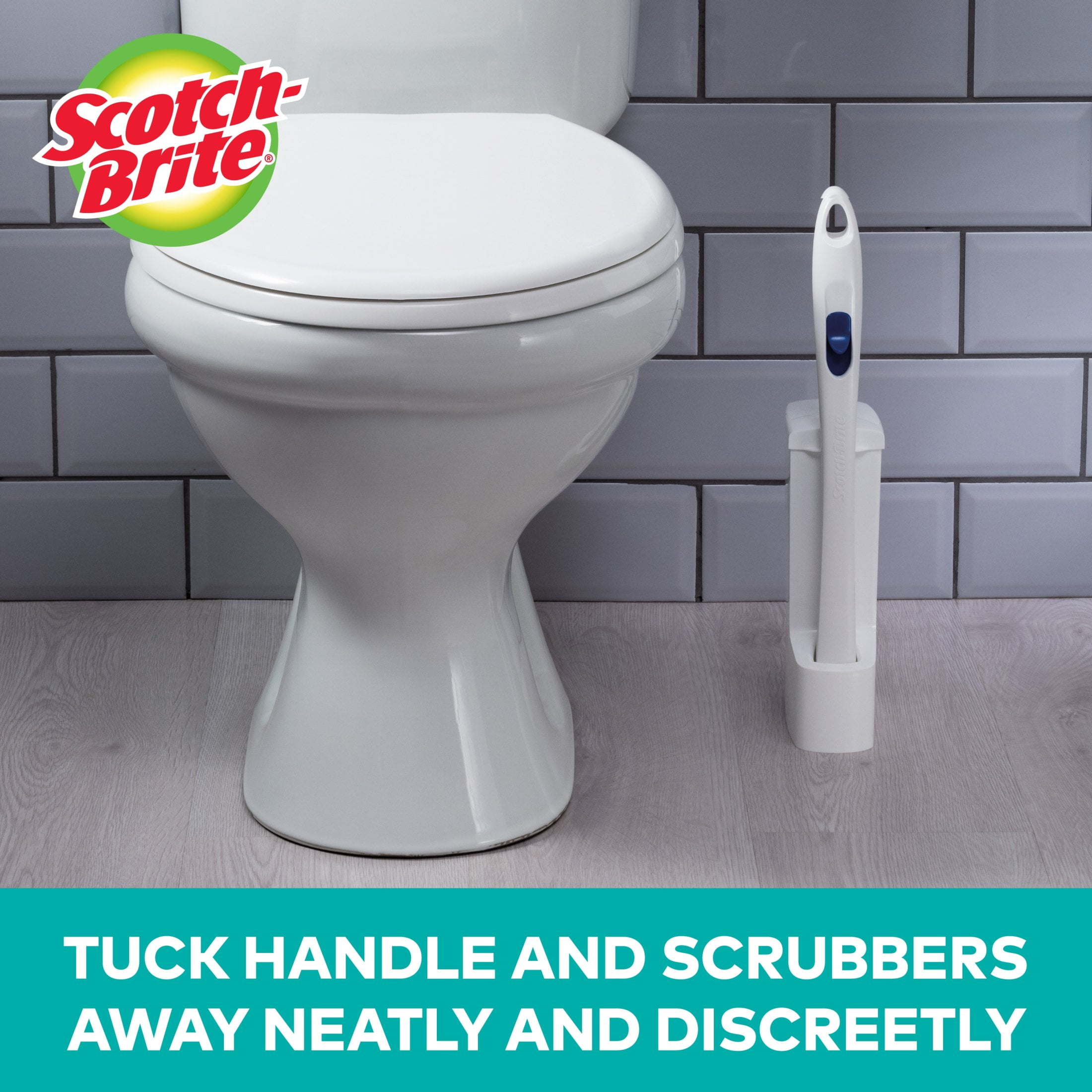 Scotch-Brite Disposable Toilet Scrubber Cleaning System, 1 Wand/ 5 Refill Sponges