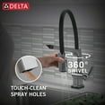 thumbnail image 5 of Delta Pivotal™ Single Handle Exposed Hose Kitchen Faucet with Touch2O Technology, 5 of 7