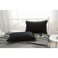 thumbnail image 3 of Black Lace Bed Pillow Shams Eyelet Crocheted Pillowcases King Size Pure Cotton 2PCS 20"x36", 3 of 9
