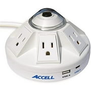 Accell D080B-032K Surge Protector Powramid C Surge Protector USB-C & A Charging Station, White