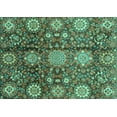 thumbnail image 1 of Ahgly Company Indoor Rectangle Abstract Turquoise Blue Modern Area Rugs, 8' x 12', 1 of 4