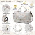 thumbnail image 5 of Gynky Travel Duffle Bag for Women Floral Weekender Bags with Shoe Compartment Carry on Overnight Bag Gym Tote Duffel Bag with Wet Pocket Hospital Bags for Travel Essentials, 5 of 9