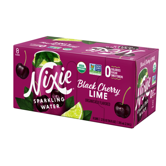 Nixie Sparkling Water Black Cherry Lime, 12 fl oz