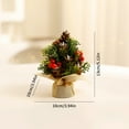 thumbnail image 2 of Pre-Decorated Mini Christmas Tree for Tabletop, Artificial Potted Xmas Tree with Ornaments for Office Desk, Home, and Holiday Centerpiece Displays, 2 of 6