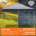 thumbnail image 3 of SANOPY 10' x 10' Pop Up Canopy Tent, 1-Push Center Lock, Air Vent, 6 Removable Sidewalls, Easy Up Instant Shelter for Outdoor Events, Parties, Weddings，Gray, 3 of 8
