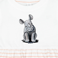 thumbnail image 4 of Inktastic Curious Rhinos Girls Baby Dress, 4 of 5
