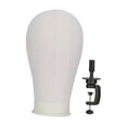 thumbnail image 2 of Bunblic Mannequin Head Model Wig Head Stand Canvas Practical Versatile Stable Base Lightweight Accessories for Salon Making Hair Hats 23 Inch, 2 of 8