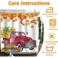 thumbnail image 6 of Red Truck Shower Curtain for Bathroom Autumn Maple Leaves Thanksgiving Pumpkins Rustic Farmhouse Shower Curtain Water Repellent Polyester Fabric 72H x 72W inches, 6 of 6