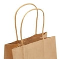 thumbnail image 6 of US 50 Pcs Brown Paper Shopping Kraft Retail Gift Merchandise Bags With Handles, 6 of 12