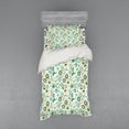 thumbnail image 2 of Retro Duvet Cover Set, Joy of Nature Coming Alive in Spring Pastel Colored Flowers, Bedding Set with Shams and Fitted Sheet, 3 Sizes, by Ambesonne, 2 of 3