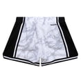 thumbnail image 3 of Women's Mitchell & Ness  White Los Angeles Lakers Hardwood Classics Marble Shorts, 3 of 4