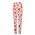 thumbnail image 5 of QATAINLAV Women's Valentine Day Leggings Novelty Heart Printed Tight Yoga Pants Milk Silk Soft Sport Elastic Tight Pants Valentines Gifts Multicolor S, 5 of 6