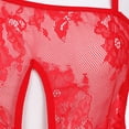 thumbnail image 3 of Lilgiuy Charming Women Pajamas Lace Round Neck Tulle Hollowed Out Split Skirt Charming Pajamas Loungewear, 3 of 4