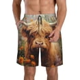 thumbnail image 1 of Fotbe Cute Floral Cow Trajes de Baño Estampados para Hombre, Shorts de Verano de Secado Rápido, Ropa de Playa, Bañadores-3X-Large, 1 of 6