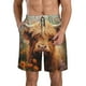 thumbnail image 1 of Balery Cute Floral Cow Traje de Baño Estilo Hawaiano para Hombre, Shorts de Secado Rápido con Bolsillos-Large, 1 of 6
