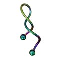 thumbnail image 6 of Jiaroswwei 1Pc 14g Cool Twist Spiral Ear Industrial Barbell Belly Ring Piercing Earring, 6 of 7