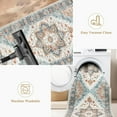thumbnail image 5 of Findosom 2'x10' Vintage Boho Runner Rug Non Slip Washable Runner Rug Distressed Medallion Area Rug Farmhouse Hallway Runner Entrance Mat Carpet for Entrance Laundry Room Kitchen Floor Blue, 5 of 7