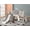 8-1 Grey & White, variant on 8 in 1 Toddler Slide, Kid Slide for Toddlers Age 1-3 w/Basketball Hoop and Telescope, Outdoor Indoor Slide Toddler Playset Toddler Playground Set