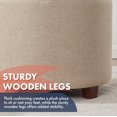 thumbnail image 5 of PetFurnishn Home Decor Round Ottoman with Storage, Round Vanity Chair Stool Ottoman Pouf with Storage for Living Room and Bedroom, Linen Beige, 5 of 14