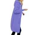 thumbnail image 2 of Akafmk Zip Up Hoodies for Women Plus Sweatshirts,Women Long Sweatshirts,Solid Color Jacket Thickening and Fleece Zipper Long Sleeve Pocket Hooded Long Sweater Comfy Cardigan Workout Jacket, 2 of 5